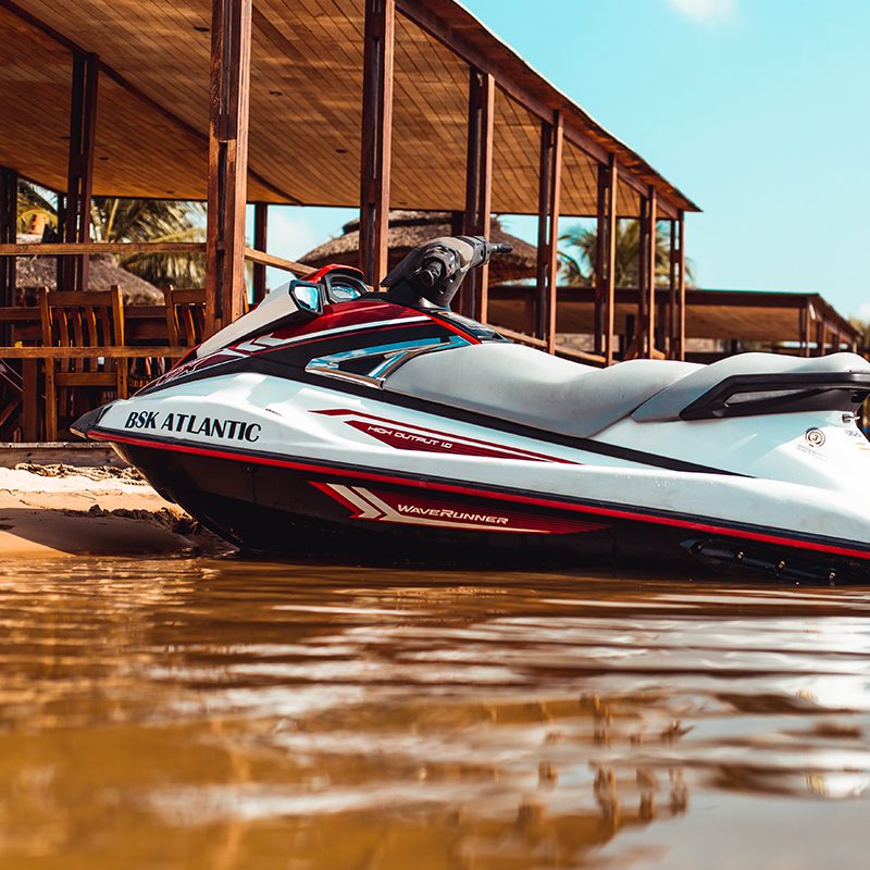 jet ski docking on sand